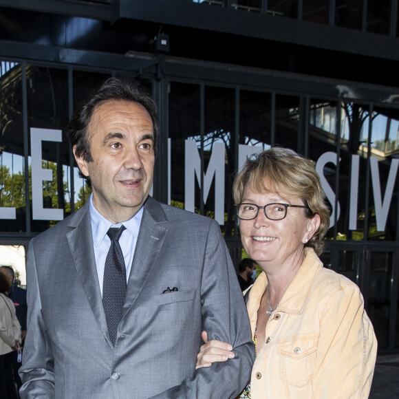 Claude Chirac et son mari Frédéric Salat-Baroux - "Jam Capsule" - Expérience culturelle immersive à la Halle de la Villette à Paris, le 22 juin 2020. © Olivier Borde/Bestimage