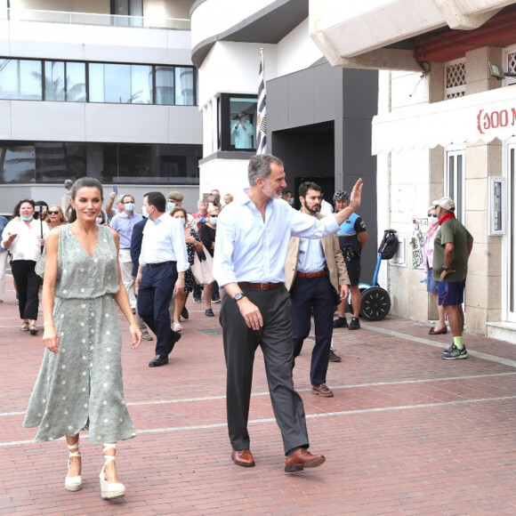Le roi Felipe VI et la reine Letizia d'Espagne en visite à Las Palmas (Grande Canarie) pendant l'épidémie de coronavirus (Covid-19), le 23 juin 2020.