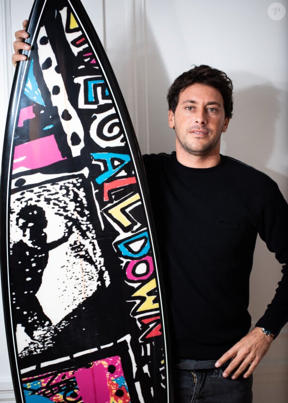 Exclusif - Rendez-vous avec le surfeur Jérémy Florès à Paris le 14 janvier 2020. © Federico Pestellini / Panoramic / Bestimage