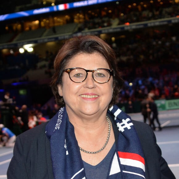 Martine Aubry ( Maire de Lille) - 3eme match de la Finale de la coupe Davis en double opposant la France à la Belgique remporté par Richard Gasquet et Pierre-Hugues Herbert (6-1, 3-6, 7-6, 6-4) au Stade Pierre Mauroy à Lille , le 25 novembre 2017. © Perusseau - Ramsamy / Bestimage