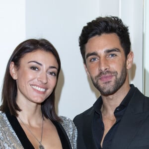 Exclusif - Rachel Legrain-Trapani (Miss France 2007) et son compagnon Valentin Leonard lors de la soirée "La Canadienne X Nobis" pour le lancement de la nouvelle collection Nobis dans leur nouvelle boutique au 39 rue du Four à Paris , le 13 novembre 2019. © Pierre Perusseau / Bestimage