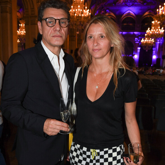 Marc Lavoine et sa femme Sarah au Fnac Live Festival à l'Hôtel de Ville à Paris. Paris, le 6 juillet 2017. © Lionel Urman/Bestimage