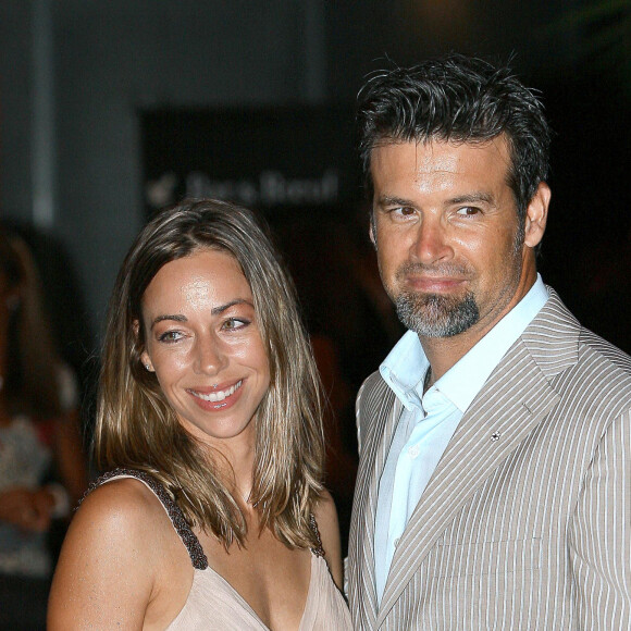 Roch Voisine et son ex-épouse (2002-2007) Myriam Saint Jean au gala Fight Aids à Monaco en juillet 2006.
