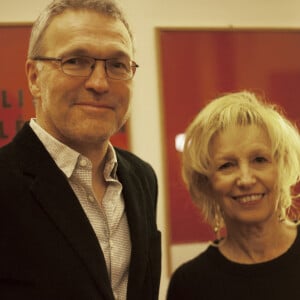 Laurent Ruquier et Catherine Barma - Remise du Prix Philippe Caloni 2015 à la Scam (Société Civile des Auteurs Multimedias) à Paris le 24 novembre 2015. © Veeren / Bestimage