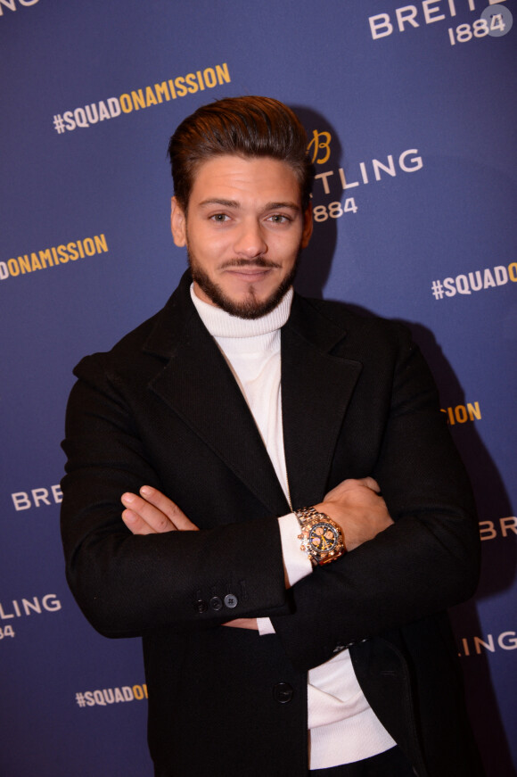 Rayane Bensetti lors de la soirée de réouverture de la boutique "Breitling", située rue de la Paix. Paris, le 3 octobre 2019. © Rachid Bellak/Bestimage