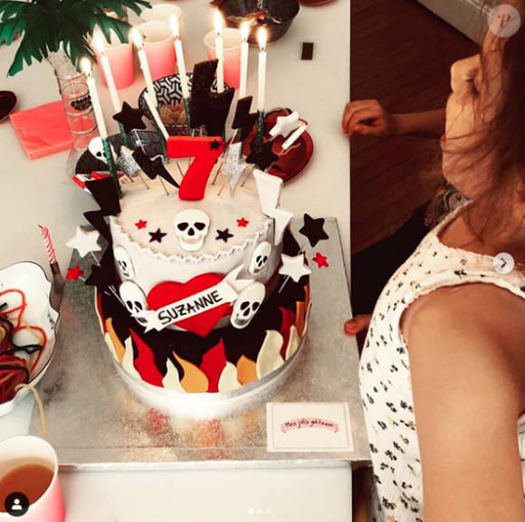 Daphné Bürki dévoilé des photos de la fête d'anniversaire de sa fille, Suzanne (7 ans). Le 6 juillet 2020.