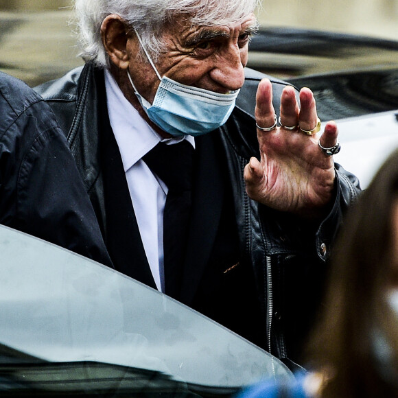 Jean-Paul Belmondo - Hommage à Guy Bedos en l'église de Saint-Germain-des-Prés à Paris le 4 juin 2020. © JB Autissier / Panoramic / Bestimage
