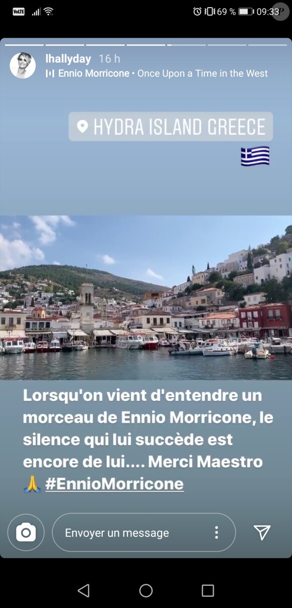 Laeticia Hallyday a partagé des images de son voyage en Grèce avec Pascal Balland sur Instagram le 7 juillet 2020.