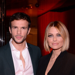 Hugo Philip et sa compagne Caroline Receveur à la soirée de lancement du nouveau parfum Boss "The scent absolute" à l'hôtel Mandarin Oriental à Paris le 13 novembre 2019. © Rachid Bellak/Bestimage