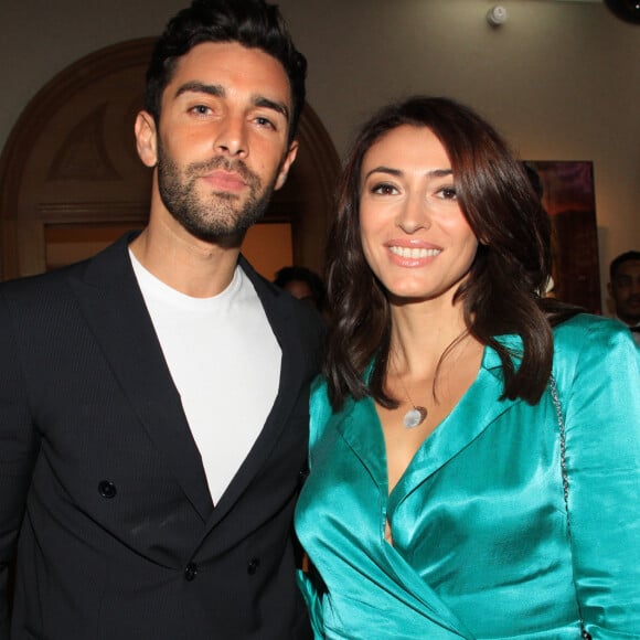 Rachel Legrain-Trapani est enceinte de son compagnon Valentin Léonard Semi-exclusif - Rachel Legrain-Trapani et son compagnon Valentin Léonard - Soirée du Grand Dîner à l'hôtel Marriott Champs-Elysées à Paris le 18 décembre 2019. © Philippe Baldini/Bestimage