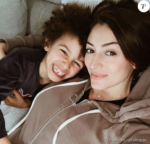 Rachel Legrain-Trapani partage les coulisses de son quotidien, alors qu'elle est confinée avec son fils Gianni. Instagram, mars 2020.