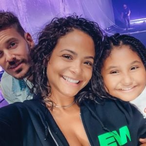 Christina Milian, sa fille Violet et M. Pokora sur le "Pyramide Tour"- 18 octobre 2019.