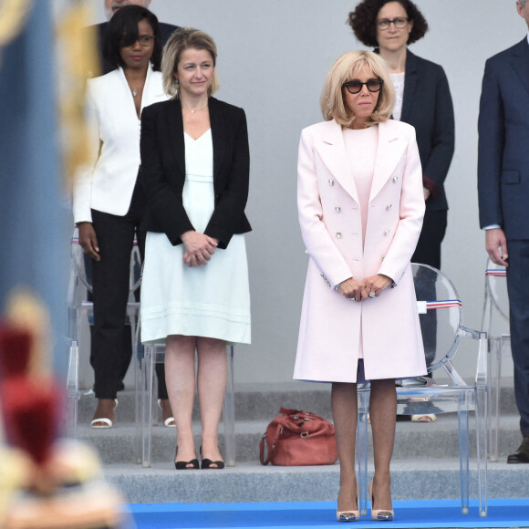 Barbara Pompili, ministre de la transition écologique, la première dame Brigitte Macron lors de la cérémonie du 14 juillet à Paris le 14 juillet 2020. © Eliot Blondet / Pool / Bestimage