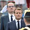 Jean Castex, premier ministre, le président Emmanuel Macron lors de la cérémonie du 14 juillet à Paris le 14 juillet 2020. © Eliot Blondet / Pool / Bestimage