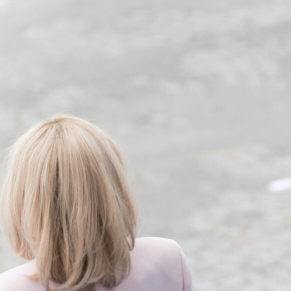 Le président Emmanuel Macron, la première dame Brigitte Macron lors de la cérémonie du 14 juillet à Paris le 14 juillet 2020. © Jacques Witt / Pool / Bestimage