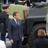 Le président Emmanuel Macron, le premier ministre Jean Casyex lors de la cérémonie du 14 juillet à Paris le 14 juillet 2020. © Jacques Witt / Pool / Bestimage