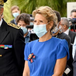 Laura Tenoudji Estrosi durant la Cérémonie d'Hommage Municipal aux victimes de l'attentat du 14 Juillet 2016 à Nice le 14 juillet 2020. © Bruno Bebert / Bestimage