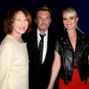 Nathalie Baye, Johnny Hallyday et sa femme Laeticia - Avant-première de 'Salaud on t'aime' à l'UGC Normandie sur les Champs-Elysées à Paris le 31 mars 2014.