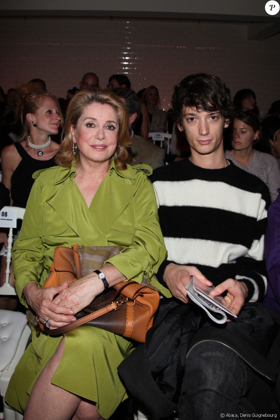 Catherine Deneuve et son petit-fils Igor Divetain-Vadim lors d'un