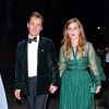 Exclusif - La princesse Beatrice d'York et son compagnon Edoardo Mapelli Mozzi - Les célébrités arrivent au diner après avoir assisté au mariage de Lady G. Windsor et T. Kingston dans la chapelle Saint-Georges du château de Windsor, le 19 mai 2019.