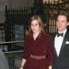 La princesse Beatrice d'York et son compagnon Edoardo Mapelli Mozzi à la soirée Portrait Gala 2019 au musée National Portrait Gallery à Londres, Royaume Uni, le 12 mars 2019.