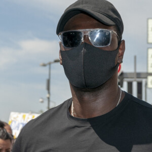 Omar Sy a participé à la marche en soutien à Adama Traoré, décédé le 19 juillet 2016. La marche s'est déroulée à Beaumont-sur-Oise le 18 juillet 2020. Photo by Serge Tenani/Avenir Pictures/ABACAPRESS.COM