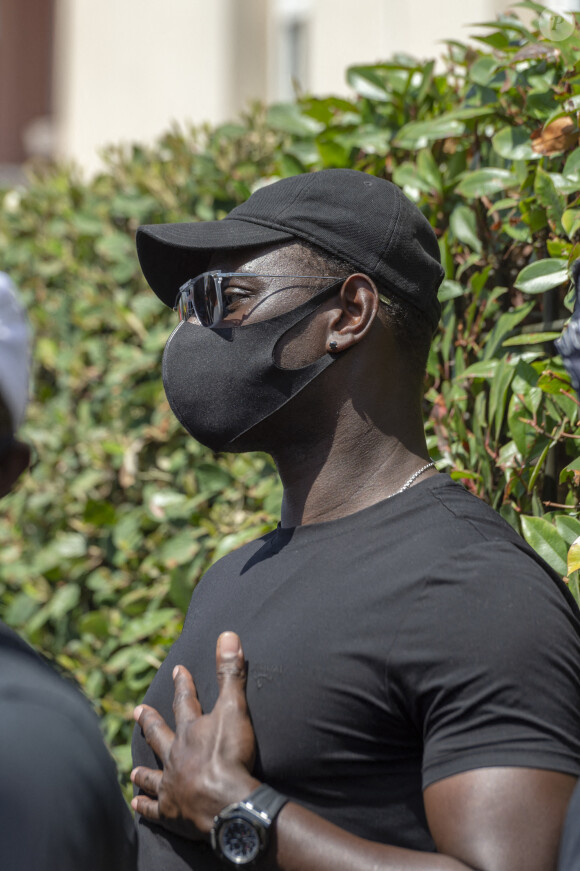 Omar Sy a participé à la marche en soutien à Adama Traoré, décédé le 19 juillet 2016. La marche s'est déroulée à Beaumont-sur-Oise le 18 juillet 2020. Photo by Serge Tenani/Avenir Pictures/ABACAPRESS.COM