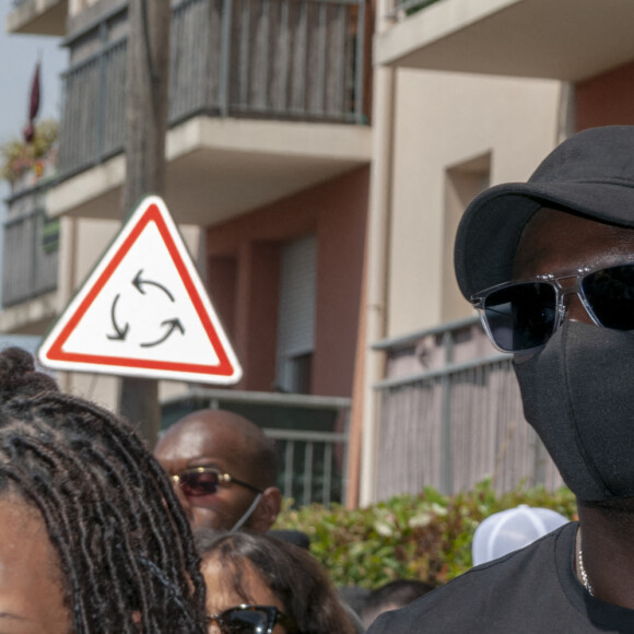 Omar Sy a participé à la marche en soutien à Adama Traoré, décédé le 19 juillet 2016. La marche s'est déroulée à Beaumont-sur-Oise le 18 juillet 2020. Photo by Serge Tenani/Avenir Pictures/ABACAPRESS.COM