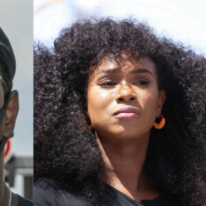 Omar Sy et Amel Bent ont marché pour Adama Traoré à Beaumont-sur-Oise le 18 juillet 2020.