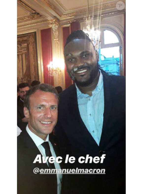 Makao à l'Elysée, le 4 juin 2018. Ici avec le président Emmanuel Macron.