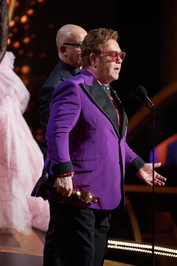 Elton John et Bernie Taupin lors de la 92ème cérémonie des Oscars 2020 au Hollywood and Highland à Los Angeles, CA, USA, on February 9, 2020. © AMPAS/Zuma Press/Bestimage