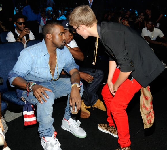 Kanye West, Jay-Z et Justin Bieber aux MTV Video Music Awards 2011.