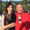 Mirai Yamamoto et son père, le créateur de mode Kansai Yamamoto. Photo publiée le 27 juillet 2020.