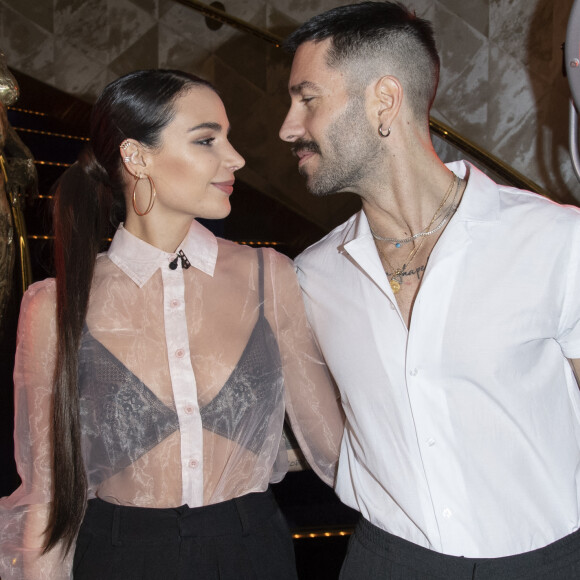 Jade Leboeuf (la fille de l'ex-footballeur F.Leboeuf) et son mari Stéphane Rodrigues lors de la soirée de la grande finale du concours Top Model International au Lido à Paris, France, le 19 janvir 2020. © Pierre Perrussau/Bestimage