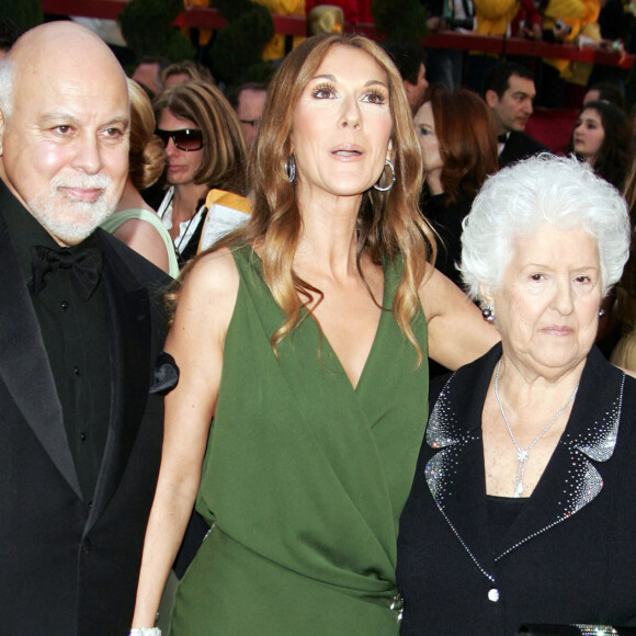 René Angelil, Céline Dion et sa mère Thérèse - Arrivée à la 79ee cérémonie des Oscars - 24/02/2007 - Hollywood