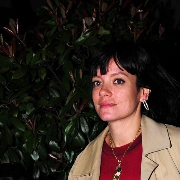 Exclusif - Lily Allen quitte un restaurant à Londres le 11 mars 2020.