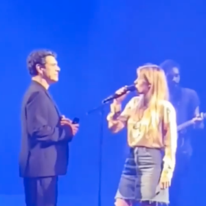 Marc Lavoine et sa fille Yasmine en concert à Boulogne le 18 octobre 2018