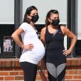 Exclusif - Lea Michele, enceinte, se balade avec sa mère Edith Sarfati. Santa Monica, Los Angeles, le 30 juillet 2020.
