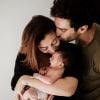 Valentin Léonard, Rachel Legrain-Trapani et leur fils Andrea (né le 7 juillet 2020).
