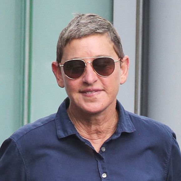 Ellen DeGeneres à l'héliport de Battersea à Londres en août 2019.