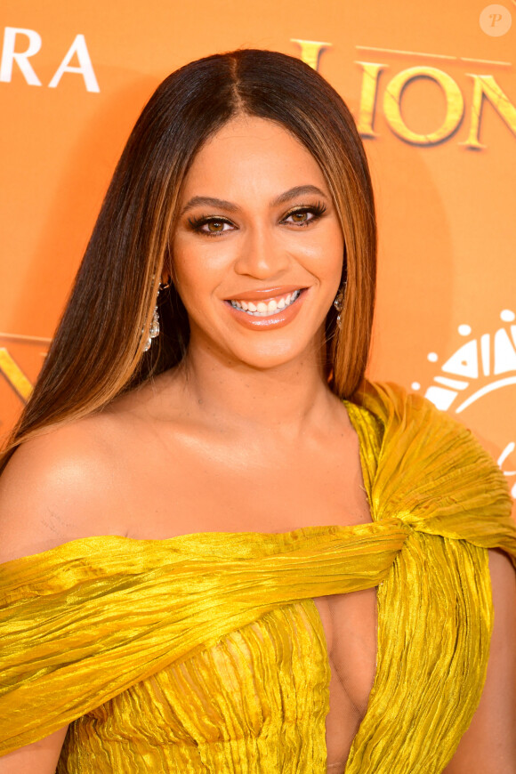 Beyoncé le 14 juillet 2019 à Londres. Première de The Lion King. 