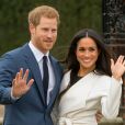  Meghan Markle et le prince Harry le 27 novembre 2017 au palais de Kensignton, où ils ont annoncé leurs fiançailles.   
