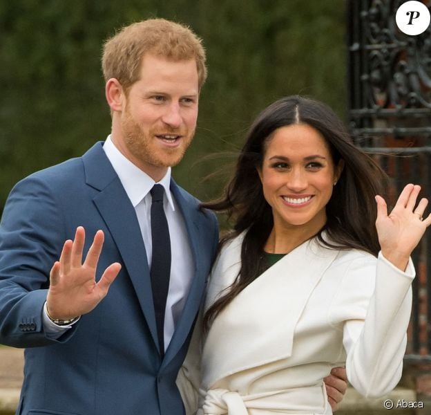 Meghan Markle et le prince Harry le 27 novembre 2017 au palais de Kensignton, où ils ont annoncé leurs fiançailles.