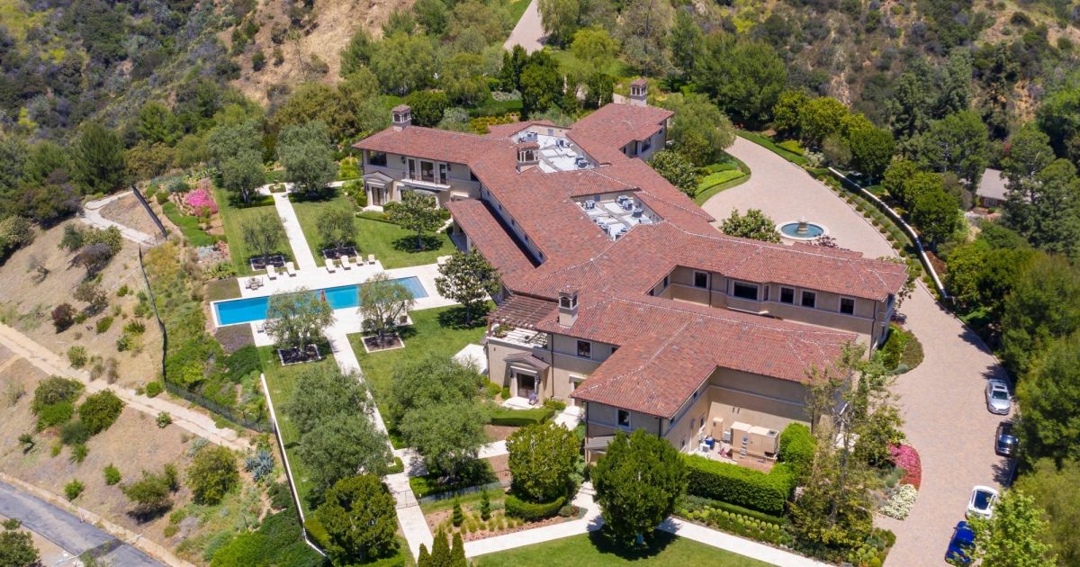 Vue aérienne de la maison de Meghan Markle et du prince Harry à Los