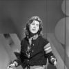 En France, à Paris, Mike Brant chantant en playback sur le plateau de l'émission Taratata le 15 février 1974. Bernard Leguay via Bestimage