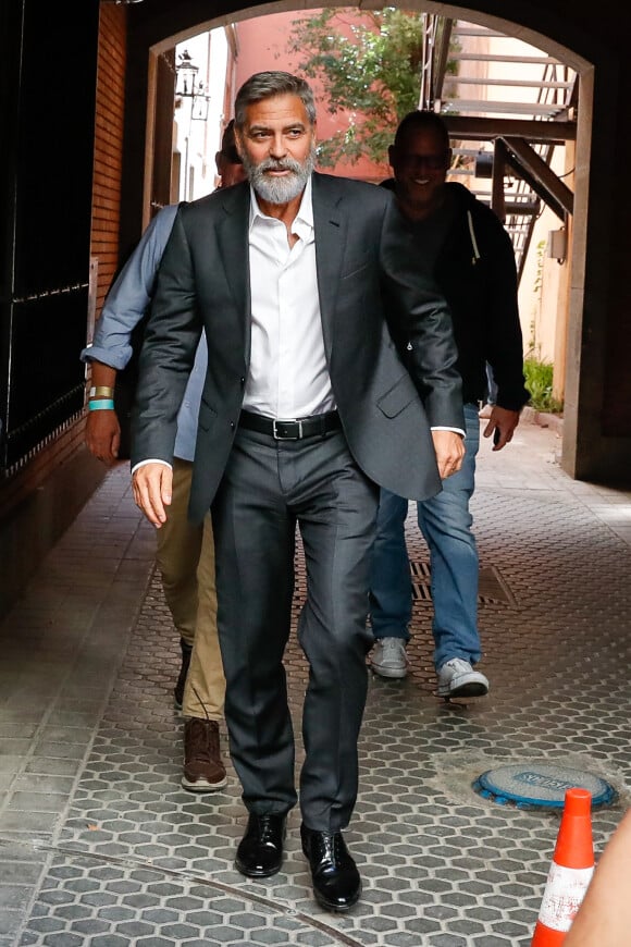 George Clooney sur le tournage de la nouvelle publicité Nespresso à Madrid le 24 September 2019.