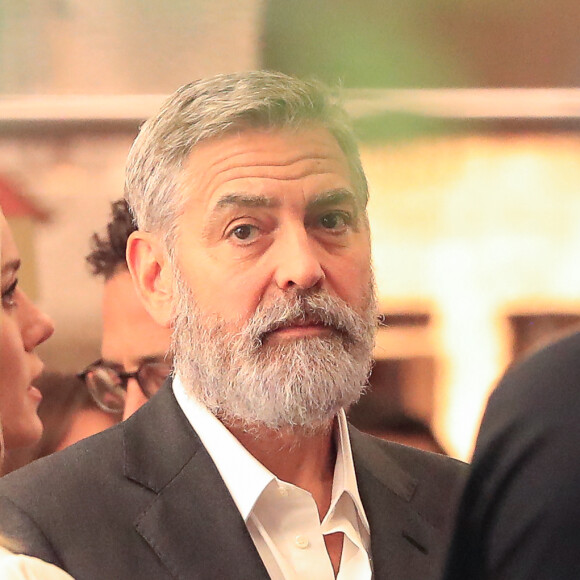 George Clooney et Brie Larson sur le tournage de la nouvelle publicité Nespresso à Madrid le 24 September 2019.