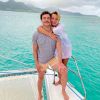 Cindy Poumeyrol et son mari Thomas lors de leur lune de miel à l'Île Maurice, le 26 février 2020