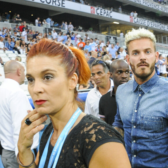 Matt Pokora (M. Pokora) au stade Vélodrome lors du match Olympique de Marseille (OM) à Toulouse Football Club (TFC) à Marseille, le 14 août 2016. © Pierre Pérusseau/Bestimage