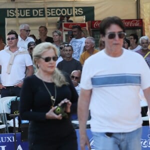 Tony Scotti, Sylvie Vartan - Challenge Henri Salvador 2019, un tournoi VIP de Pétanque "Souvenir Henri-Salvador" organisé chaque année à l'Ile-Rousse par le Sport Pétanque Ile-Rousse, en Corse, France, le 13 Septembre 2019. © Olivier Sanchez/Crystal/Bestimage